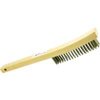 4LHSS 4-Row Long Handle Hand Wire Scratch Brush, Stainless Steel, 4 x 19 Wire Rows, 13-3/4" Long Chandler Sales