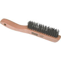 Brosse m&eacute;tallique &agrave; fils courts, Acier, 4 x 16 rangs de fils, Longueur 10" Chandler Sales