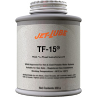 TF-15&reg; Metal-Free Thread Sealing Compound, Brush-Top Can, 227 ml, -46° C - 315° C/50° F - 600° F Chandler Sales