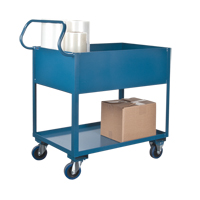 Chariots de service &agrave; bordure profonde, 2 Tiers, 24" la x 47" h x 36" p, Capacit&eacute; 1200 lb Chandler Sales