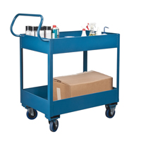 Chariots de service &agrave; bordure profonde, 2 Tiers, 24" la x 47" h x 36" p, Capacit&eacute; 1200 lb Chandler Sales