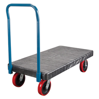 Plastic Platform Truck, 48" L x 24" W, 2500 lbs. Cap., Polyurethane Wheels Chandler Sales