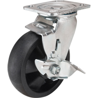 Roulettes haute temp&eacute;rature, Pivotant avec frein, 6" (152,4 mm), Nylon, 880 lb (399 kg) Chandler Sales