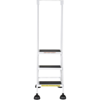 Stop-Step Ladders, 3 Steps, 16" Step Width, 28-11/16" Platform Height, Steel Chandler Sales