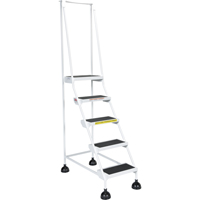 Light-Duty Stop-Step Ladders, 5 Steps, 16" Step Width, 47-11/16" Platform Height, Steel Chandler Sales