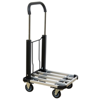 Folding Handle Platform Truck, Aluminum, 300 lbs., 28" L x 16" W, 37.75" High Chandler Sales