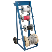 Portable Wire Reel Caddy, Steel, 4 Rod, 24-1/2" W x 49" H x 23" D, 400 lbs. Capacity Chandler Sales