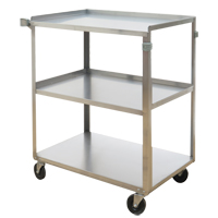 Shelf Carts, 3 Tiers, 17-5/8" W x 33" H x 27-1/8" D, 300 lbs. Capacity Chandler Sales