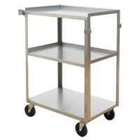 Shelf Carts, 3 Tiers, 15-3/4" W x 32" H x 24" D, 500 lbs. Capacity Chandler Sales