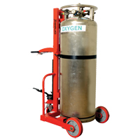 Hydraulic Large Liquid Gas Cylinder Cart HLCC, Polyurethane Wheels, 20" W x 20" D Base, 1000 lbs. Chandler Sales