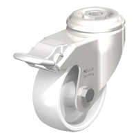 Impact-Resistant Nylon Caster, Swivel with Brake, 3-1/8" (79.5 mm) Dia., 265 lbs. (120 kg.) Capacity Chandler Sales