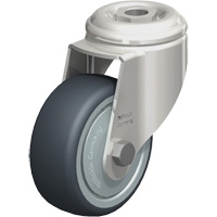 Stainless Steel Thermoplastic Elastomer Caster, Swivel, 3-1/8" (79.5 mm) Dia., 220 lbs. (100 kg.) Capacity Chandler Sales