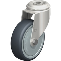 Stainless Steel Thermoplastic Elastomer Caster, Swivel, 4" (102 mm) Dia., 240 lbs. (108 kg.) Capacity Chandler Sales