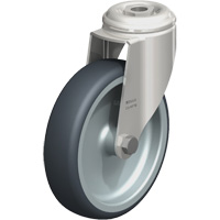 Stainless Steel Thermoplastic Elastomer Caster, Swivel, 5" (127 mm) Dia., 265 lbs. (120 kg.) Capacity Chandler Sales