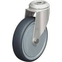 Stainless Steel Thermoplastic Elastomer Caster, Swivel, 5" (127 mm) Dia., 265 lbs. (120 kg.) Capacity Chandler Sales
