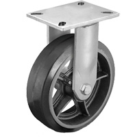 Heavy-Duty Plate Caster, Swivel, 6" (152.4 mm), Rubber, 450 lbs. (204 kg.) Chandler Sales