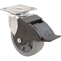 Roulette Emaxx, Pivotant avec frein, 4" (101,6 mm), Envirothane, 1000 lb (453,6 kg) Chandler Sales