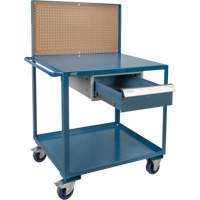 Mobile Service Cart, 2 Tiers, 24" W x 57" H x 40" D, 1200 lbs. Capacity Chandler Sales