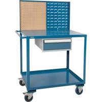 Mobile Service Cart, 2 Tiers, 24" W x 57" H x 40" D, 1200 lbs. Capacity Chandler Sales
