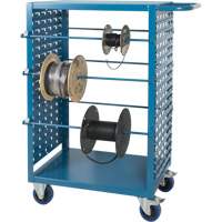 Mobile Wire Spool Cart, Steel, 6 Rod, 21" W x 48" H x 38" D, 1200 lbs. Capacity Chandler Sales