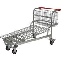 Nestable Wire Cart, Steel, 28-3/4" x 37-1/16" x 59-5/8", 275 lbs. Capacity Chandler Sales