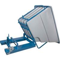 Self-Dumping Hopper, Polyethylene, 1-1/10 cu.yd, Grey Chandler Sales
