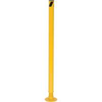 Spring Loaded Bollard, Steel, 42" H x 2-1/8" W, Yellow Chandler Sales