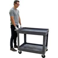 Utility Service Cart, 2 Tiers, 24-5/8" x 32-1/2" x 40", 550 lbs. Capacity Chandler Sales