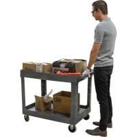 Utility Service Cart, 2 Tiers, 24-5/8" x 32-1/2" x 40", 550 lbs. Capacity Chandler Sales