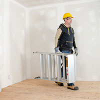 Poste de travail chevalet de sciage portatif, Cadre Aluminium, 12-1/4" p x 48" h Chandler Sales