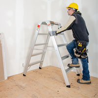 Poste de travail chevalet de sciage portatif, Cadre Aluminium, 12-1/4" p x 56" h Chandler Sales