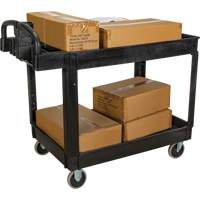 Utility Cart, 2 Tiers, 25-5/8" x 33-1/2" x 43-3/4", 550 lbs. Capacity Chandler Sales