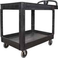 Utility Cart, 2 Tiers, 25-5/8" x 33-1/2" x 43-3/4", 550 lbs. Capacity Chandler Sales