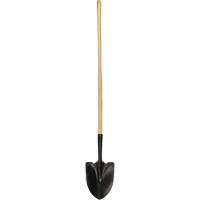 Round Point Shovel, Tempered Steel Blade, Wood, Straight Handle Chandler Sales