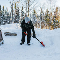 Yukon Snow Shovel, Polypropylene Blade, 18" Wide, Ergonomic D-Grip Handle Chandler Sales