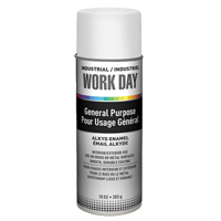 Industrial Work Day Paint, White, Gloss, 10 oz., Aerosol Can Chandler Sales