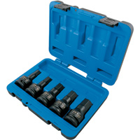 Metric Impact Bit Socket Set, Hex, 3/4" Drive, 5 Pcs Chandler Sales