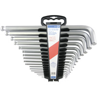 Jumbo Extra-Long Ball Nose Hex Key Set, 17 Pcs., Metric Chandler Sales