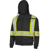 337SF Flame-Resistant Zip Style Hoodie, Men's, Small, Black, 22 cal/cm² Chandler Sales