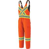 5538 High Visibility Quilted Duck Overalls, Cotton, X-Large, High Visibility Orange Chandler Sales