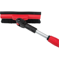 Snow Brush With Pivot Head, Telescopic, Rubber Squeegee Blade, 52" Long, Black/Red Chandler Sales