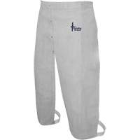 Tablier de soudage en cuir, Taille &agrave; jambes fendues, 32" lo, Gris perle Chandler Sales