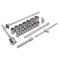 SAE Socket Set, 22 Pcs, 1/2" Drive Size Chandler Sales