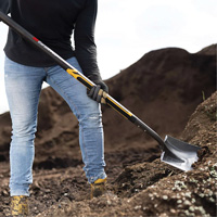 Pro Square Point Shovel, Fibreglass, Tempered Steel Blade, Straight Handle, 48" Long Chandler Sales