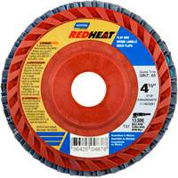 Red Heat&reg; Plastic Flat Flap Discs, 4-1/2" x 7/8", Type 27, 40 Grit, Ceramic Alumina Chandler Sales