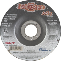 Disque de coupe Z-Tech, 4-1/2" x 0,045", Arbre de 7/8", Type 27, Zirconium, 13 300 Tr/min Chandler Sales