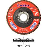 Ovation Flap Disc, 4-1/2" x 5/8"-11, Type 27, 36 Grit, Zirconium Chandler Sales
