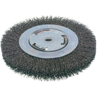 Economy Crimped Wire Wheel Brushes - Medium Face, 6" Dia., 0.014 Fill, 2" Arbor Chandler Sales