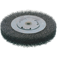 Brosses &eacute;conomiques &agrave; fils cr&ecirc;p&eacute;s - Face large, 6" dia., Fils 0.014, Arbre 2" Chandler Sales