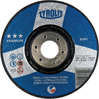 Premium 2-in-1 Grinding Wheel, 4-1/2" x 9/32", 7/8" Arbor, Type 27 Chandler Sales